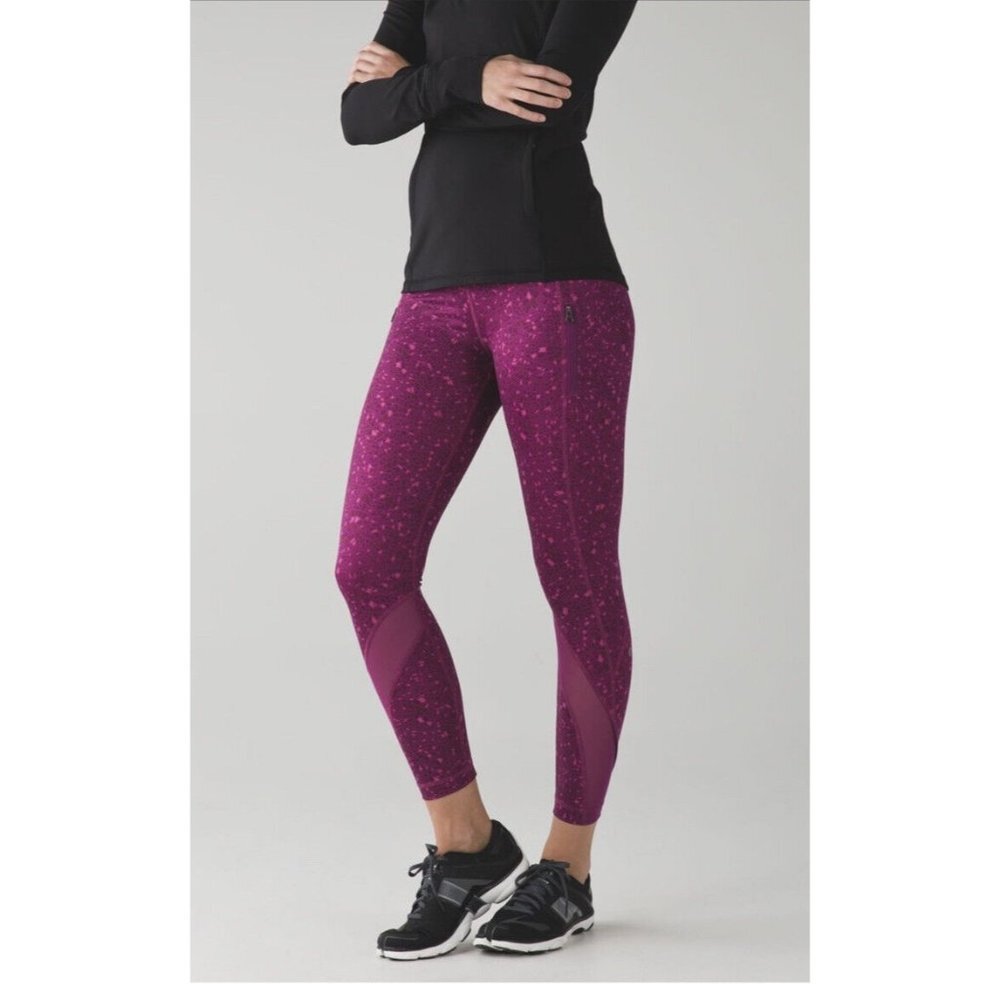 101 Lululemon Inspire Tight II Paradise Geo Size 4 Paradise Geo Regal Plum Multi